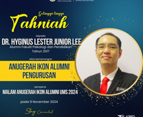 Dr Hyginus Dinobatkan Ikon Alumni Pengurusan UMS 2024